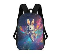 sinyumoney Space Bunny Adventure Sac À Dos Scolaire Pour Enfants, Imprimé En 3D, Tendance Et Décontracté, Pour Garçons, Élèves Du Primaire Et Du Collège 17inch