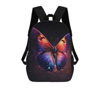sinyumoney Space Butterfly 17inch Sacs À Dos Scolaires Imprimés En 3D - Sacs À Dos Tendance Pour Garçons Du Primaire Et Du Collège