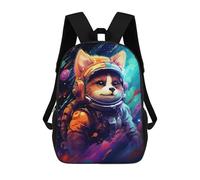 sinyumoney Space Cat Adventure -1 17inch Sacs À Dos Scolaires Imprimés En 3D - Sacs À Dos Tendance Pour Garçons Du Primaire Et Du Collège