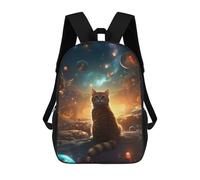 sinyumoney Space Cat Adventure -10 Sac À Dos Scolaire Pour Filles Et Garçons, Grande Capacité, Léger, Pour Enfants Et Étudiants 17inch