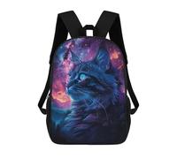 sinyumoney Space Cat Galaxy Sacs À Dos Pour Enfants, Sac À Dos Scolaire, Sac À Dos Imprimé En 3D Pour Enfants, Sac À Dos De Voyage, Sac À Livres, Sac D'école Pour Enfants 17inch