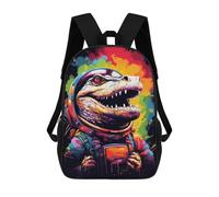 sinyumoney Space Crocodile Adventure 17inch Sacs À Dos Scolaires Imprimés En 3D - Sacs À Dos Tendance Pour Garçons Du Primaire Et Du Collège