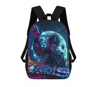 sinyumoney Space DJ Neon Vibes Sac À Dos Scolaire Pour Enfants, Imprimé En 3D, Pour Garçons, Élèves Du Primaire Et Du Collège 17inch