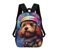 sinyumoney Space Dog Adventure -121 Sac À Dos Enfant, Sac D'école, Sac À Dos Imprimé 3D Avec Motif De Dessin Animé, Grande Capacité, Pour Garçons Et Filles 17inch