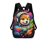 sinyumoney Space Dog Adventure -128 17inch Sac À Dos Scolaire Imprimé En 3D Pour Enfants, Style Décontracté Et Tendance, Idéal Pour Les Voyages Et Les Études.