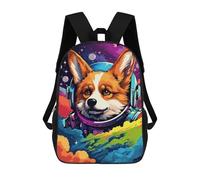 sinyumoney Space Dog Adventure-158 Sacs À Dos Tendance Imprimés En 3D 17inch Sac D'école Décontracté Pour Enfants, Garçons, Élèves Du Primaire Et Du Collège