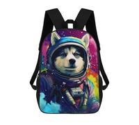 sinyumoney Space Dog Adventure-264 Sacs À Dos 17 Pouces Pour Enfants, Sacs D'école Imprimés En 3D Pour Élèves Du Primaire Et Du Collège, Garçons Et Filles