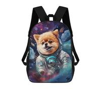 sinyumoney Space Dog Adventure-300 Sacs À Dos Tendance Imprimés En 3D 17inch Sac D'école Décontracté Pour Enfants, Garçons, Élèves Du Primaire Et Du Collège