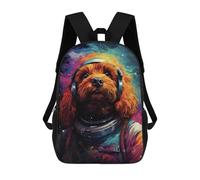 sinyumoney Space Dog Astronaut Art Print-14 Sacs À Dos Pour Enfants, Sac À Dos Scolaire Imprimé En 3D Pour Enfants, Sac À Dos De Voyage, Sac À Livres Pour Enfants 17inch Sac D'école