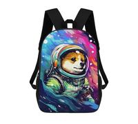 sinyumoney Space Dog Astronaut Art Print-18 17inch Sac À Dos Scolaire Imprimé En 3D Pour Enfants, Style Décontracté Et Tendance, Idéal Pour Les Voyages Et Les Études.