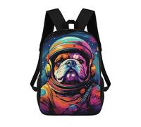 sinyumoney Space Dog Astronaut Art Print-3 Sac À Dos Scolaire Pour Enfants, 43 Cm (17 Pouces), Imprimé En 3D, Pour Garçons, Élèves Du Primaire Et Du Collège
