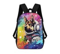 sinyumoney Space Dog Astronaut Art Print-7 Sacs À Dos Tendance Imprimés En 3D 17inch Sac D'école Décontracté Pour Enfants, Garçons, Élèves Du Primaire Et Du Collège