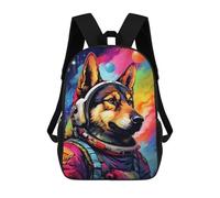 sinyumoney Space Dog Astronaut Art Print-8 Sacs À Dos 17 Pouces Pour Enfants, Sacs D'école Imprimés En 3D Pour Élèves Du Primaire Et Du Collège, Garçons Et Filles