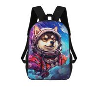 sinyumoney Space Dog Explorer-101 Sac À Dos Scolaire Pour Enfants, 43 Cm (17 Pouces), Imprimé En 3D, Pour Garçons, Élèves Du Primaire Et Du Collège