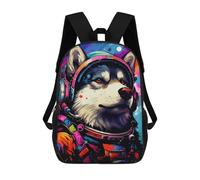 sinyumoney Space Dog Explorer-122 Sacs À Dos Tendance Imprimés En 3D 17inch Sac D'école Décontracté Pour Enfants, Garçons, Élèves Du Primaire Et Du Collège