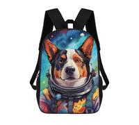 sinyumoney Space Dog Explorer-15 17inch Sac À Dos Scolaire Imprimé En 3D Pour Enfants, Style Décontracté Et Tendance, Idéal Pour Les Voyages Et Les Études.