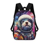 sinyumoney Space Dog Explorer-161 Sacs À Dos 17 Pouces Pour Enfants, Sacs D'école Imprimés En 3D Pour Élèves Du Primaire Et Du Collège, Garçons Et Filles