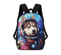 sinyumoney Space Dog Explorer-89 Sac À Dos Scolaire Pour Enfants, Grand Sac À Dos 3D, Cadeau Pour Enfants 17inch