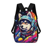 sinyumoney Space Dog Explorer-90 Sacs À Dos 17 Pouces Pour Enfants, Sacs D'école Imprimés En 3D Pour Élèves Du Primaire Et Du Collège, Garçons Et Filles