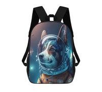 sinyumoney Space Dog Fantasy Sacs À Dos Pour Enfants, Sac À Dos Scolaire, Sac À Dos Imprimé En 3D Pour Enfants, Sac À Dos De Voyage, Sac À Livres, Sac D'école Pour Enfants 17inch