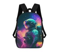 sinyumoney Space Explorer Astronaut Art Print Sacs À Dos Tendance Imprimés En 3D 17inch Sac D'école Décontracté Pour Enfants, Garçons, Élèves Du Primaire Et Du Collège