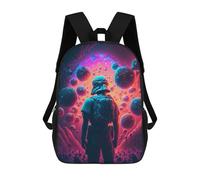 sinyumoney Space Explorer in Alien Landscape Sacs À Dos Pour Enfants, Sac D'école Imprimé En 3D, Cartable Pour Enfants, Sac De Voyage, Sac À Dos Garçon Fille, Sac D'école Pour Enfants 17inch