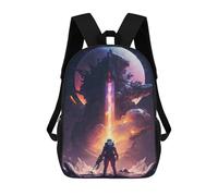 sinyumoney Space Explorer's Daring Journey Sacs À Dos Pour Enfants, Sac À Dos Scolaire, Sac À Dos Imprimé En 3D Pour Enfants, Sac À Dos De Voyage, Sac À Livres, Sac D'école Pour Enfants 17inch
