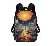 sinyumoney Space Explorer's Journey -2 Sac À Dos Enfant, Cartable, Sac D'école, Motif Dessin Animé 3D, Sac Pour Ordinateur Portable, Pour Garçons Et Filles 17inch