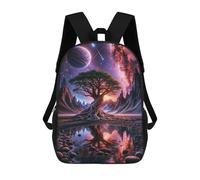 sinyumoney Space Fantasy Landscape Sac À Dos Scolaire Pour Filles Et Garçons, Sac À Dos Avec Poche, Sac À Dos Tendance Pour Enfants 17inch