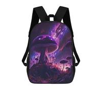 sinyumoney Space Forest Mushroom Sacs À Dos Imprimés En 3D 17inch Sac À Dos Scolaire Pour Enfants, Sac À Dos Décontracté Pour La Journée, Sac De Voyage Décontracté Pour Les Élèves Du Collège