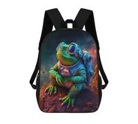 sinyumoney Space Frog Adventurer Sacs À Dos Scolaires Pour Garçons Et Filles, Sacs À Dos Décontractés Pour Le Sport, Sacs À Dos De Grande Capacité Pour L'école Primaire 17inch