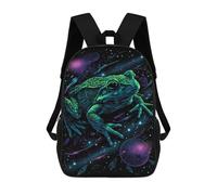 sinyumoney Space Frog Art Print Sacs À Dos Pour Enfants, Sac À Dos Scolaire Imprimé En 3D Pour Enfants, Sac À Dos De Voyage, Sac À Livres Pour Enfants 17inch Sac D'école