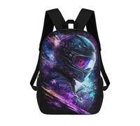 sinyumoney Space Helmet Art Print -2 Sacs À Dos Imprimés En 3D Pour Enfants 17inch Sacs À Dos Tendance Et Décontractés Pour La Journée, Sacs De Voyage, Sacs À Dos D'extérieur Pour Garçons Et Filles