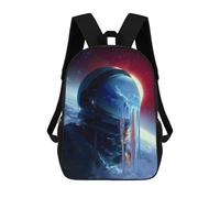 sinyumoney Space Helmet with Melting Water Beads Sac À Dos Scolaire Imprimé En 3D, Sac À Dos Tendance Pour Enfants, Sac À Dos Pour Garçons, Élèves Du Collège 17inch