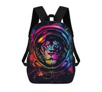 sinyumoney Space Lion Helmet Art Print Sacs À Dos Imprimés En 3D Pour Enfants 17inch Sacs À Dos Tendance Et Décontractés Pour La Journée, Sacs De Voyage, Sacs À Dos D'extérieur Pour Garçons Et Filles