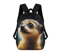 sinyumoney Space Meerkat Gazing Sacs À Dos Imprimés En 3D Pour Enfants, Sacs D'école Tendance Pour Garçons, Élèves Du Primaire Et Du Collège 17inch