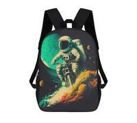 sinyumoney Space Motorcycle Adventure -1 Sac À Dos Scolaire Enfant Tendance Et Décontracté, Sac À Dos Imprimé En 3D Pour Garçon, Grand Sac À Dos 17inch