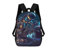 sinyumoney Space Motorcycle Adventure Sac À Dos En Peluche À Motif Dessin Animé, Sac À Dos 3D Pour Enfants, Idée Cadeau D'anniversaire Pour Garçons Et Filles 17inch