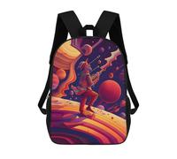 sinyumoney Space Musician -2 Sac À Dos Enfant, Sac D'école, Sac À Dos Imprimé 3D Avec Motif De Dessin Animé, Grande Capacité, Pour Garçons Et Filles 17inch