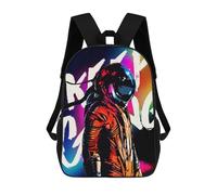sinyumoney Space Odyssey Astronaut Artwork -1 Sacs À Dos Scolaires Pour Garçons Et Filles, Sacs À Dos Décontractés Pour Le Sport, Sacs À Dos De Grande Capacité Pour L'école Primaire 17inch