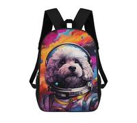 sinyumoney Space Poodle Adventure-10 Sac À Dos Scolaire Imprimé En 3D, Sac À Dos Tendance Pour Enfants, Sac À Dos Pour Garçons, Élèves Du Collège 17inch
