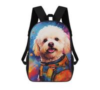 sinyumoney Space Poodle Adventure -2 Sac À Dos Imprimé Pour Enfants, Sac D'école, Sac De Voyage Pour Adultes Et Enfants 17inch