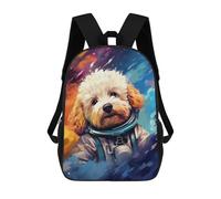 sinyumoney Space Poodle Adventure Sac À Dos Professionnel Pour Ordinateur Portable, Sac À Dos Unisexe Décontracté Pour Filles, Garçons Et Adolescents 17inch