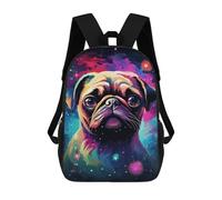 sinyumoney Space Pug Cosmic Cute -1 Sacs À Dos Pour Enfants 17inch Sac À Dos Scolaire, Sac D'école Imprimé En 3D Pour Garçons, Élèves Du Primaire Et Du Collège