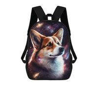sinyumoney Space Pup Portrait Sac À Dos Scolaire Imprimé En 3D Pour Garçons Et Filles, Sac À Dos Pour Enfants, Sac De Voyage 17inch