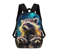 sinyumoney Space Raccoons Cosmic Trio Sac À Dos Enfant, Sac D'école, Sac À Dos Imprimé 3D Avec Motif De Dessin Animé, Grande Capacité, Pour Garçons Et Filles 17inch