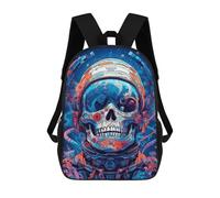 sinyumoney Space Skull Helmet Artwork -1 Sac À Dos Imprimé En 3D, Sac D'école Décontracté Et Tendance Pour Enfants, Sac D'école Pour Garçons, Collégiens 17inch