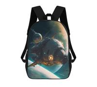 sinyumoney Space Station Odyssey -6 Sac À Dos Enfant, Cartable Imprimé En 3D Pour Garçons Et Adolescents 17inch