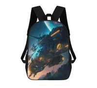 sinyumoney Space Station Odyssey -7 Sac À Dos Scolaire Pour Adolescents, Imprimé En 3D, Ajustable, À Poches Tendance, Pour Enfants, Garçons, Filles, Étudiants Et Adolescents 17inch