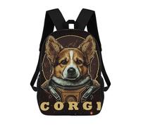 sinyumoney Space Suit Astronaut Corgi Sacs À Dos Pour Enfants, Sac À Dos Scolaire Imprimé En 3D Pour Enfants, Sac À Dos De Voyage, Sac À Livres Pour Enfants 17inch Sac D'école